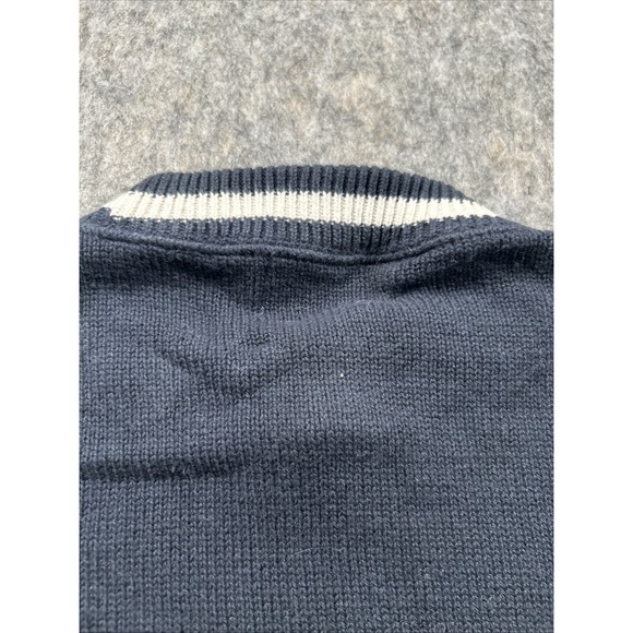 955 Originals Sweater Mens XLT Blue Long‎ Sleeve Crew Neck Chest Zip Pullover - Picture 14 of 14